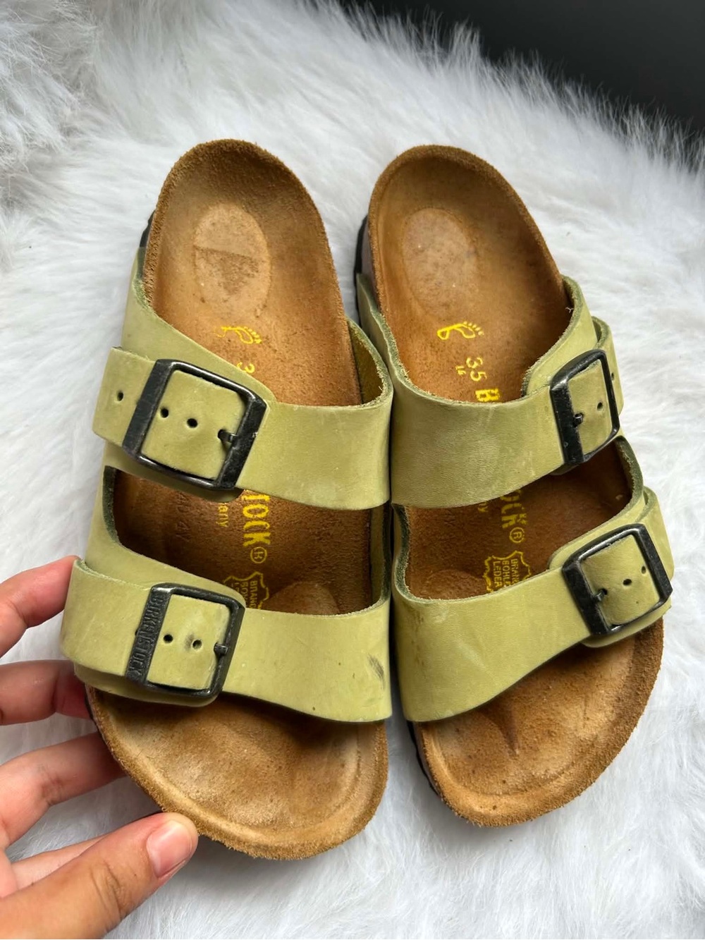 Birkenstock Olive Green Double Strap Women's Sandals